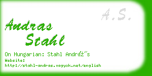 andras stahl business card